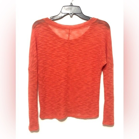 Essentials by Full Tilt XS Salmon Orange Pull Over Sweater - Picture 2 of 2